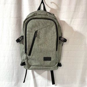 Mancro Gray Laptop Backpack Bag With USB Charging Port For Travel / Business